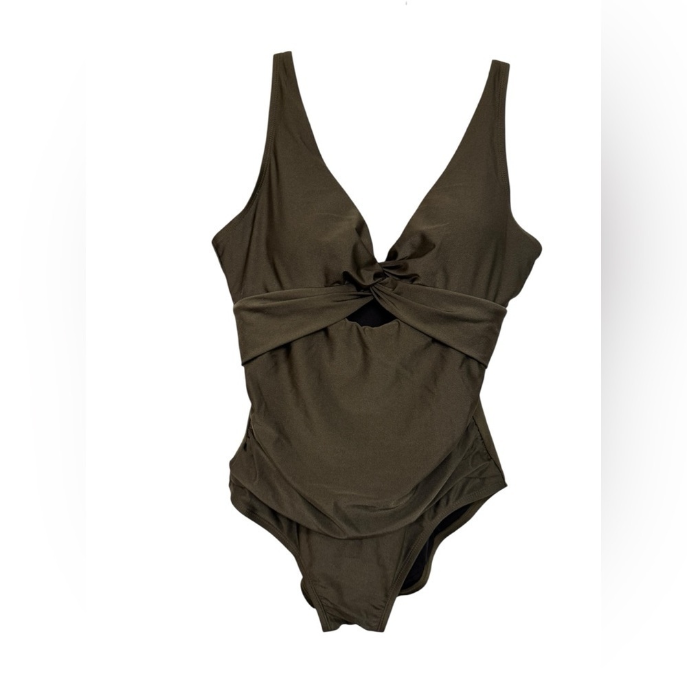 DKNY Twist Front 1 pc Swimsuit - Picture 4 of 9